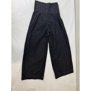 BDG Women's Barrel Leg Paper Bag Waist Jeans Black Karina - Size 25